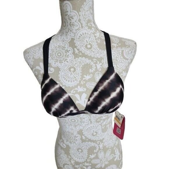 Hula Honey Swimwear Bikini Top Electric Tie Dye Pushup NWT Juniors Women's Small - Picture 1 of 7